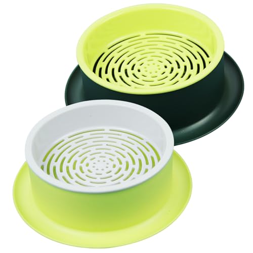 OnIUeZky 2pcs Katzengras -Pflanzer Haushaltskatze Grasanbau Kit, Hydroponic Pflanzer Kindergarten Töpfe für Katzenminister Weizengrassamen Starterschale ohne Samen von OnIUeZky