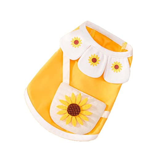 OnIUeZky Hundehemden süßer Hund Sonnenblumenkleid Outfits atmungsaktive Sommer -Haustierkleidung für kleine mittelgroße Hund S. von OnIUeZky