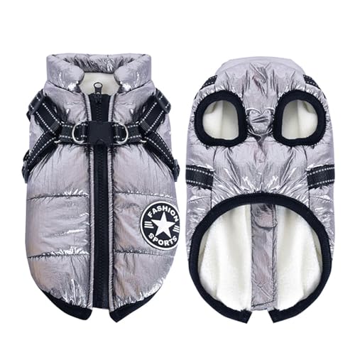 2-in-1-Hundejacke mit Geschirr für kleine Hunde, Outdoor-Hunde-Sportweste, warmer Haustier- Wintermantel für kleine Hunde von Oncpcare