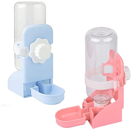 Oncpcare Kaninchen-Wasserflasche, kein Tropfen, für kleine Haustiere, hängende Wasserspender für Käfig, zum Aufhängen, automatische Kleintier-Wasserschale für Hasen, Chinchilla, Hamster, 2 Stück von Oncpcare