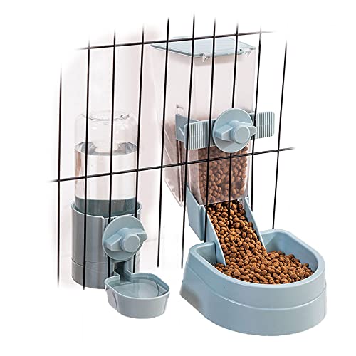 Oncpcare Kaninchen Futter Wasserspender, Bunny Futter und Wassernapf Set für Käfig, klein Aniaml Futternapf für Kaninchen, Frettchen, Katzen, Vögel von Oncpcare