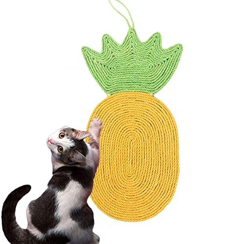 Oncpcare Natürlicher Sisal Kratzmatte Wand, horizontale Katzenboden Kratzmatte Teppich Kratzmatte für Innen Katzen Schleifen Krallen & Schützen Möbel (Ananas) von Oncpcare