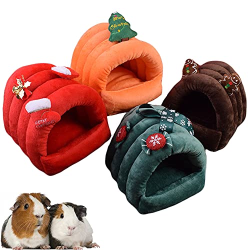 Oncpcare Weihnachtliches Meerschweinchen-Bett, Winter, warm, Zucker-Gleiter, Nest für Kleintiere, Käfigzubehör, Bettwäsche für Ratten, Igel von Oncpcare