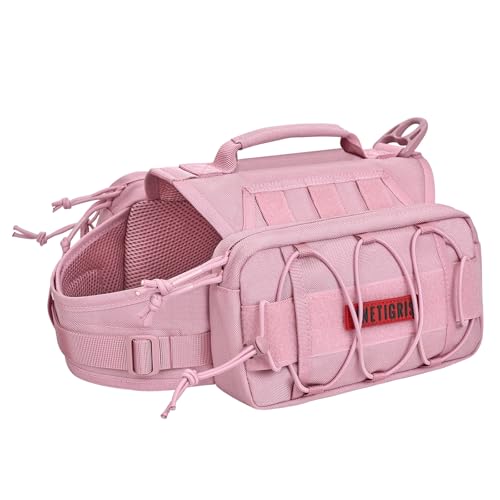 OneTigris Mammoth Hunderucksack 2.0 Version Reißen Camping Wandern Hundebackpack für M/L Größe Hunde (M, Rosa) von OneTigris