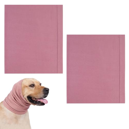 2 Stück Hunde-Gehörschutz, Thermo-Kapuzenpullover, Hunde-Gehörschutz, glücklicher Kapuzenpullover für Hunde, Lärmschutz, Angstlinderung und Beruhigung (Rosa, M) von Onperpoe