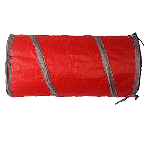 Onsinic 1pc Red Lustige Haustier-Katzen-Tunnel 2 Löcher zu Spielen Tubes Balls zusammenklappbarer Crinkle Kitten Spielzeug Welpen Frettchen Kaninchen Spielen Hund Tunnelröhren von Onsinic