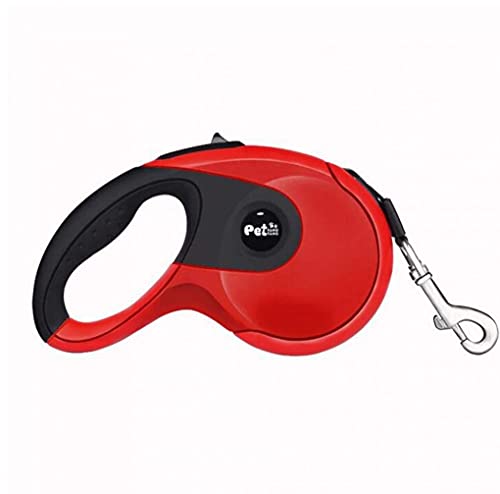 Onsinic Hundeleine Retractable Hundeleine Einziehbare Leine Hundeleine Seil 5m Für Small Medium Große Hunde Bis 50kg (rot) von Onsinic