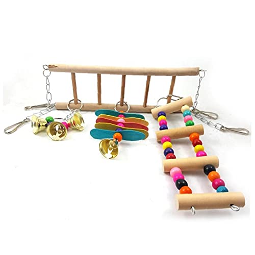 Papagei-schaukeln Holzbrücke Leitern Barches Ständer Vögel Holz Sittich Spielzeug Für Kleine Vögel Käfigzubehör von Onsinic