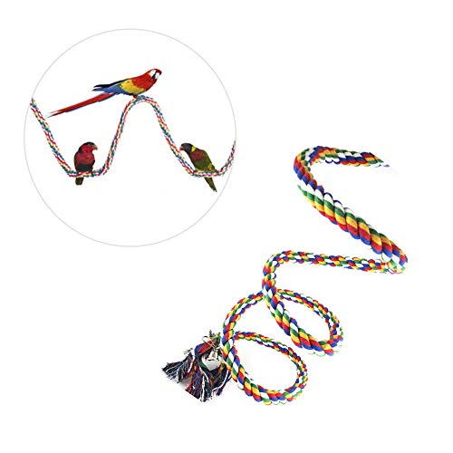 Parrot Klettern Leiter Cotton Parrot Ständer Rope Spring Leiter Parrot Ständer Halter Spielzeug von Onsinic