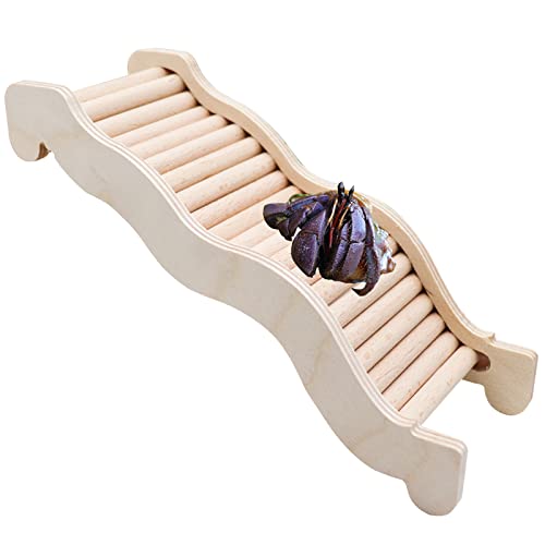 Einsiedlerkrebse Rampe, Holz Einsiedlerkrebse Kletterspielzeug, Kleintiere Tank oder Käfig Zubehör, Kleintiere Kletterspielzeug für Einsiedlerkrebse Hamster Ratte von Oooct