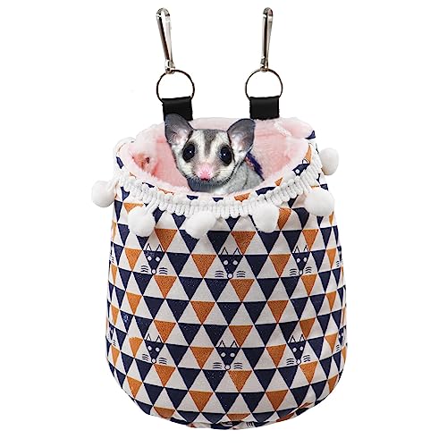 Sugar Glider Schlafsack, Sugar Glider Hängematte, Hängender Zuckergleiter Warmes Nestbett, Kleintiere Käfig Schlafsack, Käfigzubehör für Zuckergleiter Ratten von Oooct