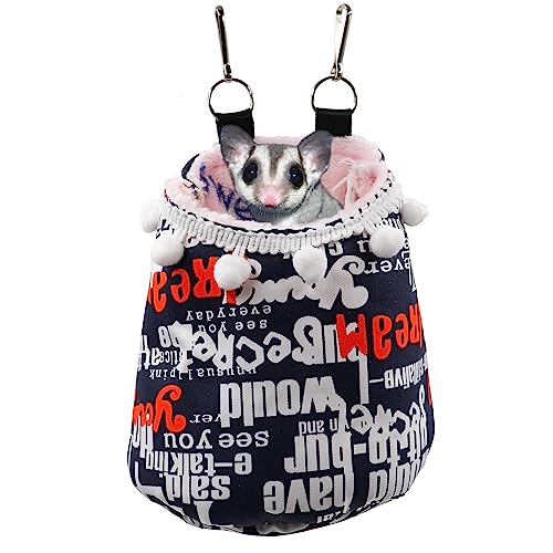 Sugar Glider Schlafsack, Sugar Glider Hängematte, Hängender Zuckergleiter Warmes Nestbett, Kleintiere Käfig Schlafsack, Käfigzubehör für Zuckergleiter Ratten von Oooct