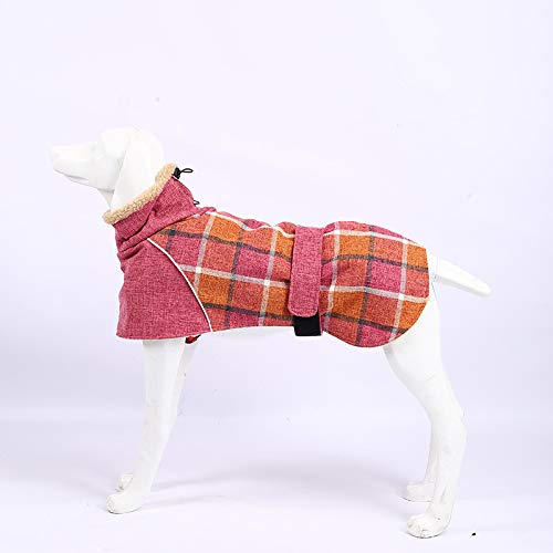 Extra Warmer Hundemantel Verstellbare Hundejacke Hund Wintermantel mit Schnalle Fleece Rollkragen Hundejacke für Kaltes Wetter Weicher Wintermantel für Kleine Mittlere Extra Große Hunde XXL E-Style von Opaeroo