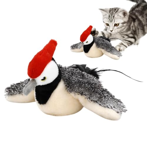 Katzenspielzeug Vogel Spielzeug Katze, Interaktives Katzenspielzeug, Katzenspielzeug Vogel Flattern, Flappy Bird Cat Toy, Elektrisches Interaktives Katzenspielzeug mit Katzenminze, Wiederaufladbar von Opdestn