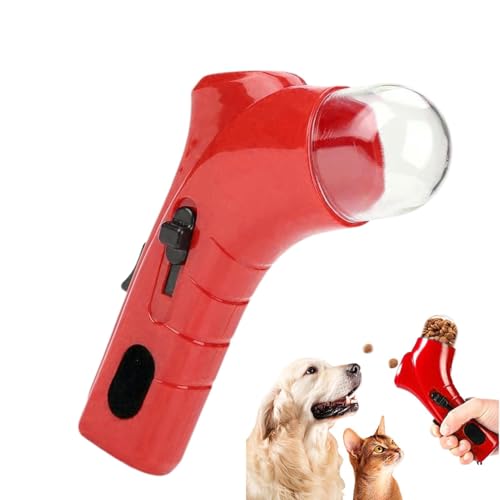 Lustige Pet Treat Launcher Shooter, Hundefutter Catapult, Leckerli Pistole Katze Leckerlie Werfer, Hundespielzeug Interaktives, Dog Treat Launcher Snack Feeder Dispenser Pet Training Spielzeug von Opdestn