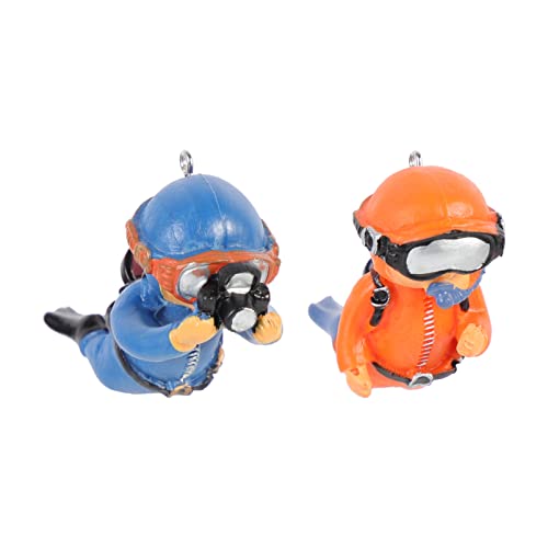 2st Taucherbecken Schwimmende Aquariendekorationen Tauchermodell Spielzeug Unterwasser-schatzkisten-taucher Taucher-ornament Dekorationen Für Aquarientaucher Aquarium Harz Pirat von Operitacx