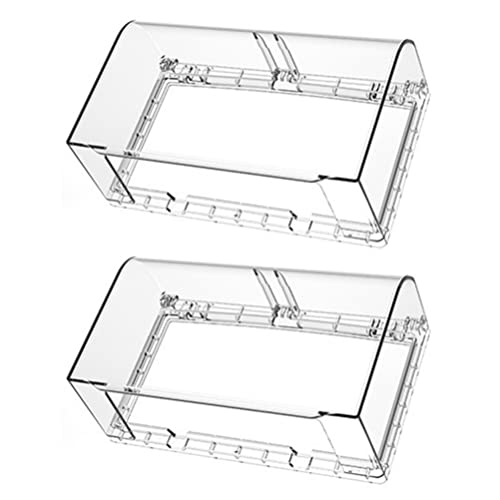 Operitacx Abdeckung 2 Universal-en Klebrige en Haushaltsfeste en Doppelpositions-Schalterschutz Klar Außenabdeckung von Operitacx