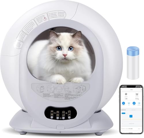 Opetdo Katzenstreu, selbstreinigend, 65 l + 9 l, Katzentoilette, automatisch, abnehmbarer Sandcontroller, App-Steuerung, Anti-Pinch/geruchshemmendes Katzenstreubett für mehrere Katzen von Opetdo