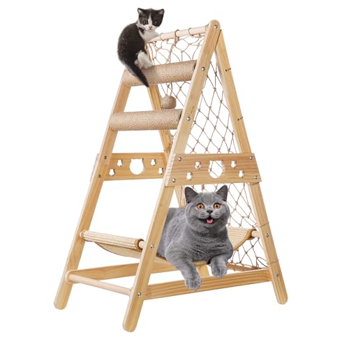 Opetdo Kratzbaum für Katzen, robust, mit Sockel, große Kratzpfosten und Kratzbaum, robust, um die Krallen zu machen, Katzenkratzer, schützt das austauschbare Kratzsofa (L) von Opetdo