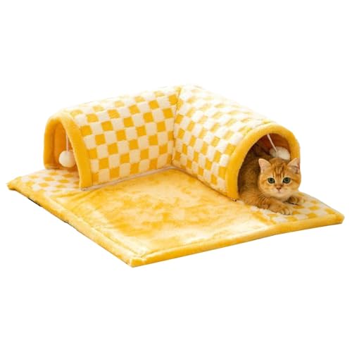 Cat Tube - Ausziehbares Rohr Spielzeug Bett, Katzentunnelbett Spielzeug Interaktives Spielen, Pet Stuff Zubehör Katzenbedarf für Welpen, Haustier, Kaninchen, Kätzchen von Opilroyn