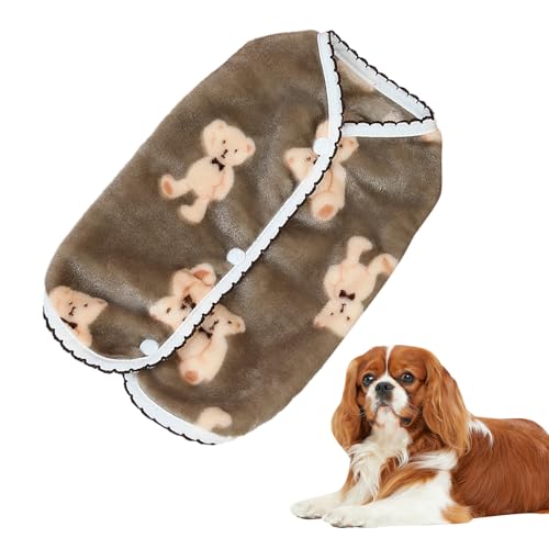 Flanell-Hundeweste – Haustier-Fleece-Kleidung, Warmer Flanellmantel für Haustiere, warmer wendbarer Flanellmantel für Hunde, inkl von Opilroyn