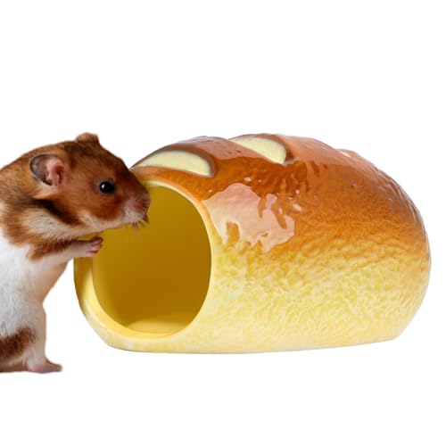 Hamsterhaus Keramik Hamsterhaus Keramik Hamster Versteck | Hamster Keramik Versteck für Hamster mit großer Kapazität | Mehrzweck-Chinchillaskäfig-Zubehör, süßes Hamsterhaus von Opilroyn