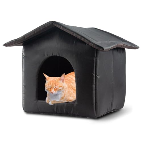 Haus für Haustiere – Zelthaus für Katzen, wasserdichtes Katzenhaus | Outdoor-Haus für Katzen, Mini-Haus für Hunde, Katzenzelt mit Dach aus Oxford-Stoff von Opilroyn