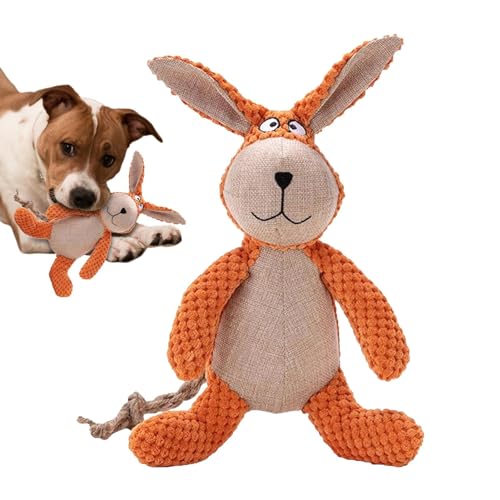 Kaninchen-Hundespielzeug – Haustierfreundliches Welpen-Beißspielzeug, verschleißfestes Hundezahnreinigungsspielzeug, quietschendes Kaubissspielzeug für Hunde | Hundequietscher-Kauspielzeug für kleine, von Opilroyn