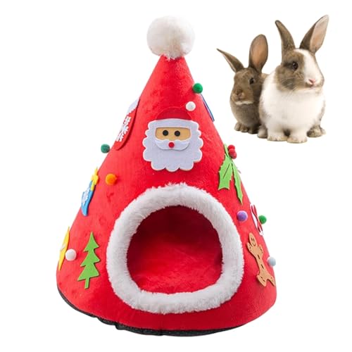 Katzenbett Mit Weihnachtsmotiv – Weihnachts-Katzenhaus – Weihnachtsbaum-Katzenhaus, Kätzchen-Versteck, Katzenbett-Zelt, Bedeckt In Form Eines Weihnachtsbaums. Haustierversteck Mit Unverformbarer Abdec von Opilroyn