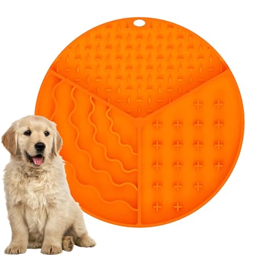 Leckmatte für Hunde, Leckmatte für Hunde - Leckkissen aus lebensmittelechtem Silikon mit Saugnapf, Leckerlimatte für Hunde, Multi-Gitter-Design, Futterkissen von Opilroyn