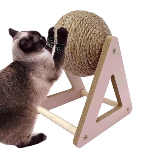 Opilroyn Ballkratzer für Katzen, Kratzball für Katzen, drehbares Kratzspielzeug für Katzen aus Sisal | Spielzeug für Unterhaltung im Innenbereich zum Schutz von Möbeln und Katzen von Opilroyn