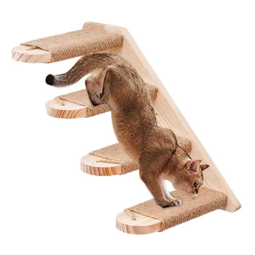 Pets Wall Steps - Katzenwandtreppe, Katzenklettergestell Zur Wandmontage | Stabile Katzentreppe, Platzsparende, Sichere Katzentreppe Und -Stufen Zum Klettern, Spielen Und Ausruhen Für Katzen von Opilroyn