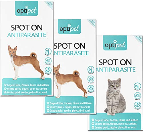 Optipet 2X Spot On Für Hunde 1x Spot On Für Katzen gegen Milben Flöhe Zecken von Optipet