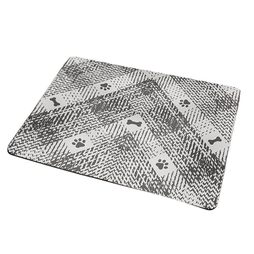 Absorbierende Haustier-Federmatte, rutschfeste Hundefeedermatte, 39,7 x 69,2 x 3,6 cm, Wasserspender Matting, nicht rutschend, geeignet für Zuhause, schützt Böden von Opvonxeh