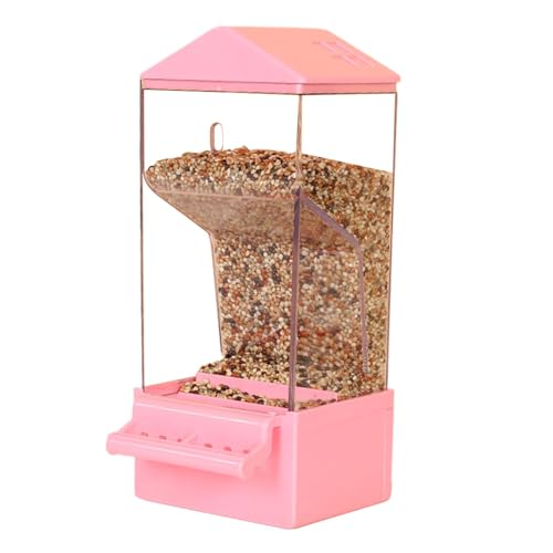 Automatic Bird Feeder, Smart Clear Parakeet Feeder Dispenser, Large Capacity Food Container with Anti-Spill Design, Cage Accessories for Backyard Birds, Cockatiels, Finches von Opvonxeh