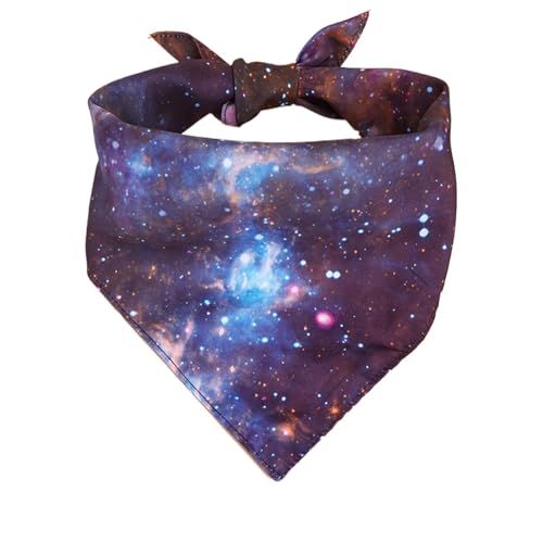 Blue Dog Kerchief, Purple Pet Bandana, Washable Dog Bib, Puppy Triangle Scarf, Starry Dog Kerchief, Triangle Pet Bib, Washable Cat Kerchief Bibs for Pet, Dog, Puppy, Small Dog von Opvonxeh