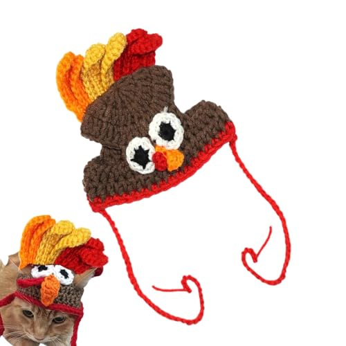 Cat Turkey Hat, Pet Turkey Hat, Thanksgiving Dog Costume, Holiday Theme Pet Costume, Turkey Hat for Cats, Funny Pet Costume for Thanksgiving, Handmade Pet Turkey Hat, Turkey Pet Apparel von Opvonxeh