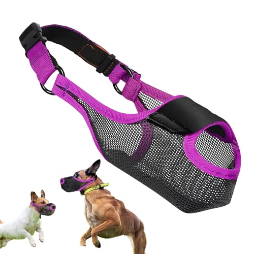 Dog Muzzle, Breathable Mesh Dog Muzzle, Adjustable Dog Muzzle, Dog Mouth Guard Muzzle, Mesh Basket Muzzle for Dogs, Front Opening Dog Muzzle, Small Dog Muzzle, Medium Dog Muzzle von Opvonxeh