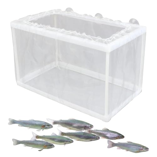 Fish Breeder Box, Aquarium Hatcher, Mesh Fish Separation Net, Juvenile Fishes Incubator, Tank Hatchery, Ideal for Fry and Fishes Care with Suction Cups von Opvonxeh