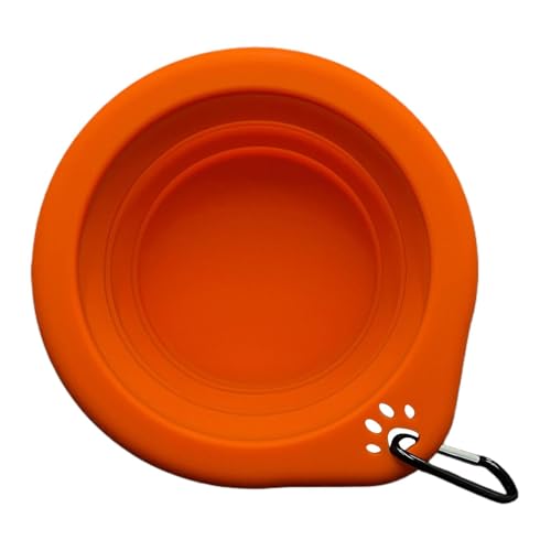 Foldable Dog Bowl, Silicone Animal Water Bowl, Portable Cat Water Container, 300ml Expandable Feeding Cup for Walking, Traveling, Outdoors, Pet Hydration Travel Supplies von Opvonxeh