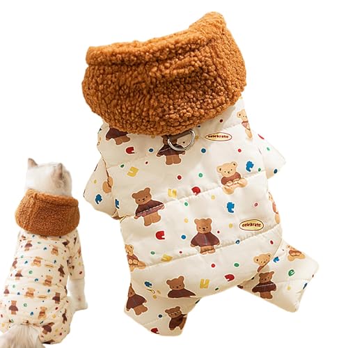 Hunde-Wintermantel, warme Hundejacke, Hooded Dog Coat, weiche Katze, Puppy Sweater, kleine Hundekleidung, Hundekleidung mit Zugschnalle, niedlicher Hunde-Winterjacke, Hooded Sweater für Hunde von Opvonxeh