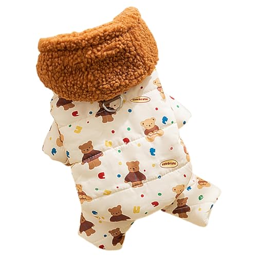 Hunde-Wintermantel, warme Hundejacke, Hooded Dog Coat, weiche Katze, Puppy Sweater, kleine Hundekleidung, Hundekleidung mit Zugschnalle, niedlicher Hunde-Winterjacke, Hooded Sweater für Hunde von Opvonxeh