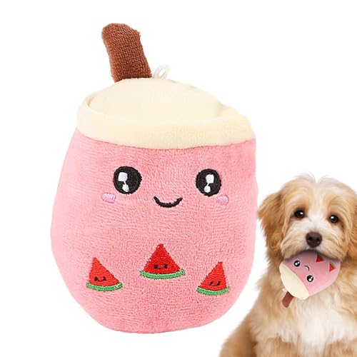 Opvonxeh Bubble Tea Cat Plüschtier, Plüschtier, Bubble Tea Stuffed Tier, Cartoon Hugging Pillow, Dog Plush Pillow, Soft Dog Toy, Stuffed Animal Pillow, Tea Pillow for Dogs von Opvonxeh