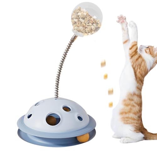 Opvonxeh Cat Ball Track Toy, Dog Feeder Slow Eating, Visual Food Leakage Ball, Slow Eating Feeder Ball, Cat Interactive Ball Toy, Dog Eating Aid Toy, Spring Rod Slow Feeder, Food Dispensing Ball von Opvonxeh