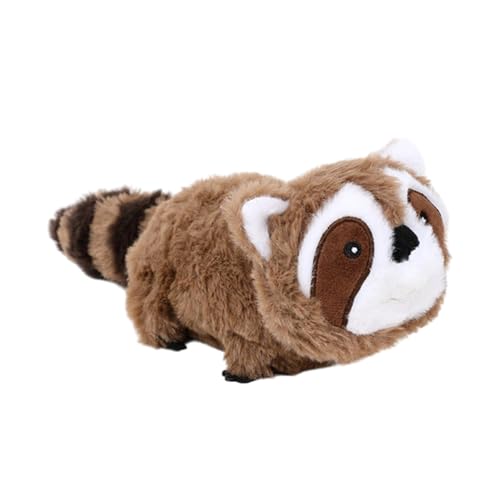 Opvonxeh Cat Squeaky Toy, Raccoon Kitten Plüschtier, interaktives Katzenspielzeug, Touch Activated Cat Toy, wiederaufladbares Katzenspielzeug, Indoor Cat Teaser, Indoor Cat Boredom Toys, Plush Cat von Opvonxeh