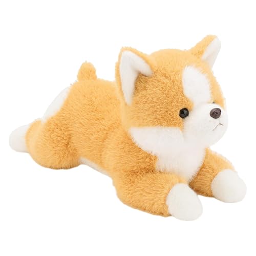 Opvonxeh Niedliches Hundespielzeug, weiches Puppy Stuffed Tier, Squat Plush Dog Toy, Planking Animal Plush Toy, Pillow Dog Toy für Erwachsene, Plüschtier für Erwachsene, Cozy Dog Stuffed Tier von Opvonxeh