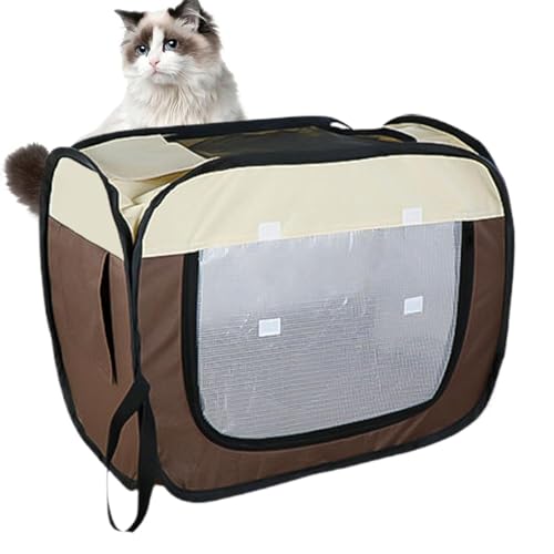 Pet Drying Cage, Oxford Cloth Anti-Hair Flying Portable Cat Cage, Multifunctional Cat House with Hair Dryer Retaining Strap, Breathable Pet Grooming Cage, Portable Cat Cage with Hair Dryer Strap von Opvonxeh