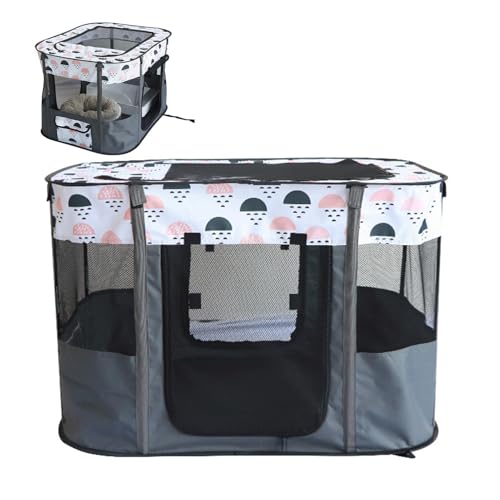 Pet Playpen, tragbare Katzenspielzeuge, Hundetrainer, faltbar, Puppy Playpen, Dog Playpen Kennel, faltbar, Haustierkrate, Katzenspielzelt, kleines Tierspielzeug, Haustierkrate für kleine Tiere von Opvonxeh