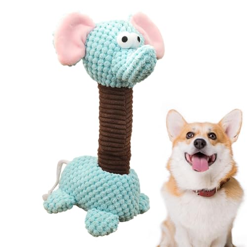 Squeaky Dog Chew Toys, Soft Pet Puppy Kaugummi, Long-Necked Elephant Dog Toy, Plush Kaughund Toys, Pet Training Chew Toys, Elephant Shape Pet Supplies, Puppy Kaugummi von Opvonxeh