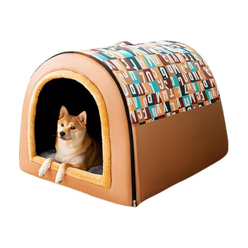 opvonxeh Sturdy Materials Cat House, Cozy Design Dog House Outdoor, Winter Warmth Foldable Pet House, Foldable Structure Puppy Sleeping Nest 45 x 35 x 35 cm for Animals Outdoor von Opvonxeh